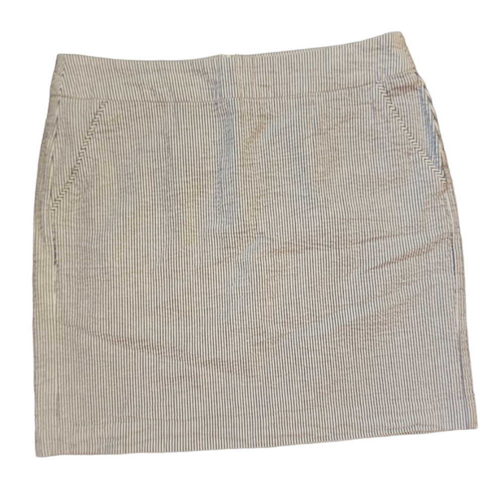 Willi Smith 100% Cotton Size 10 Pinstripe Mini Pencil Skirt